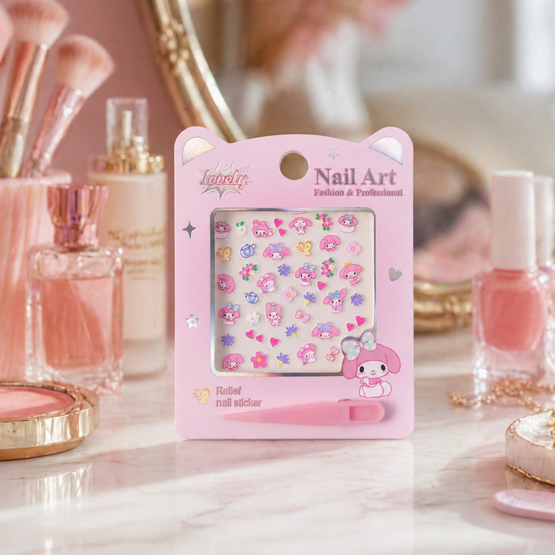 Colorful nail stickers for girls and women’s nail art