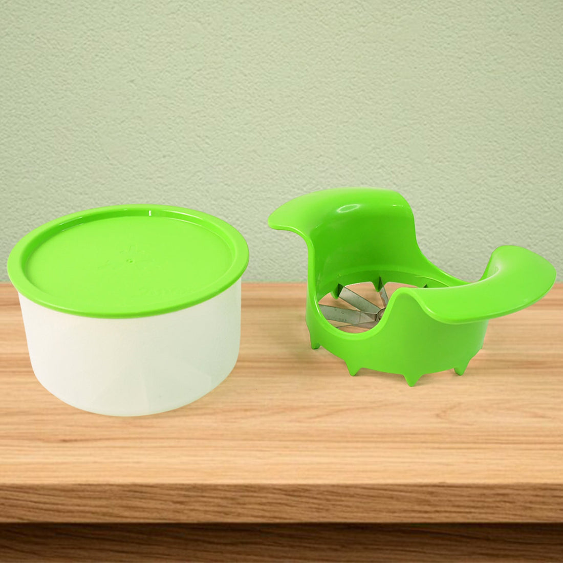 Apex apple cutter ready to slice fresh apples quickly and safely