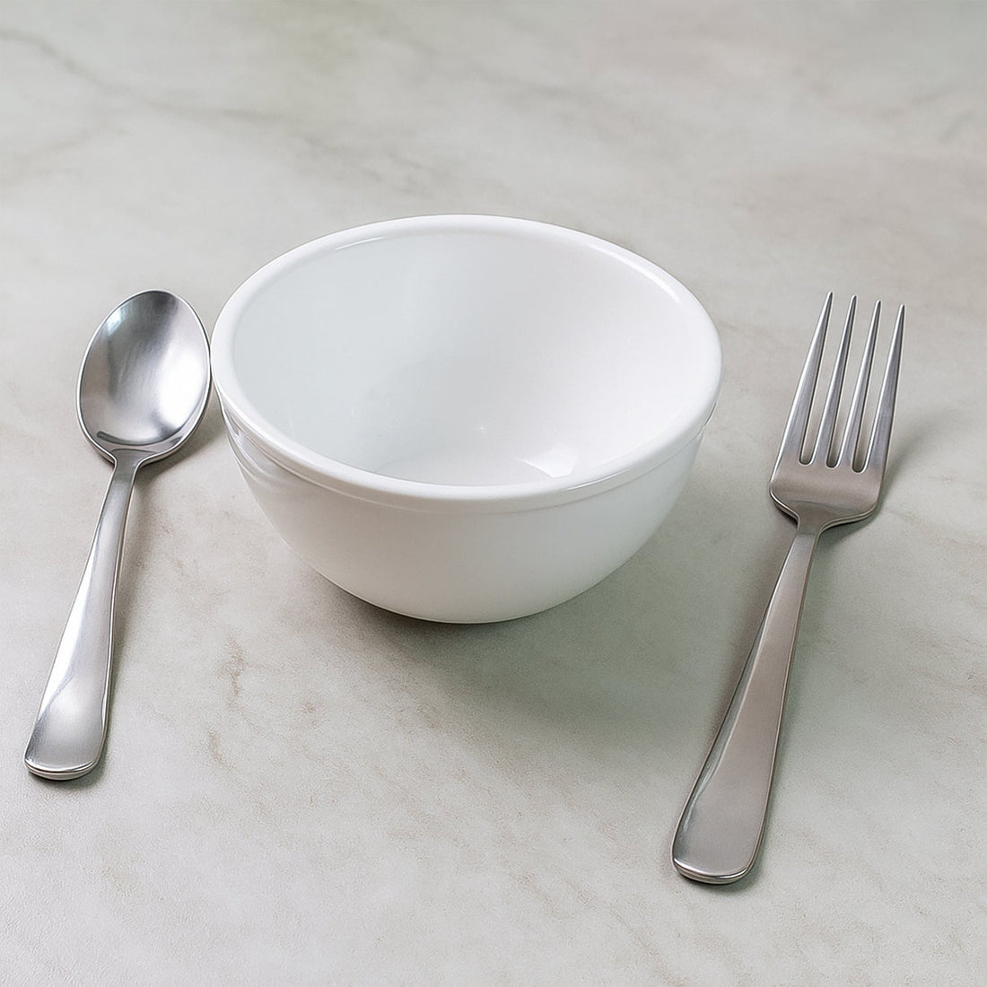 Small melamine serving bowl with ceramic-like finish