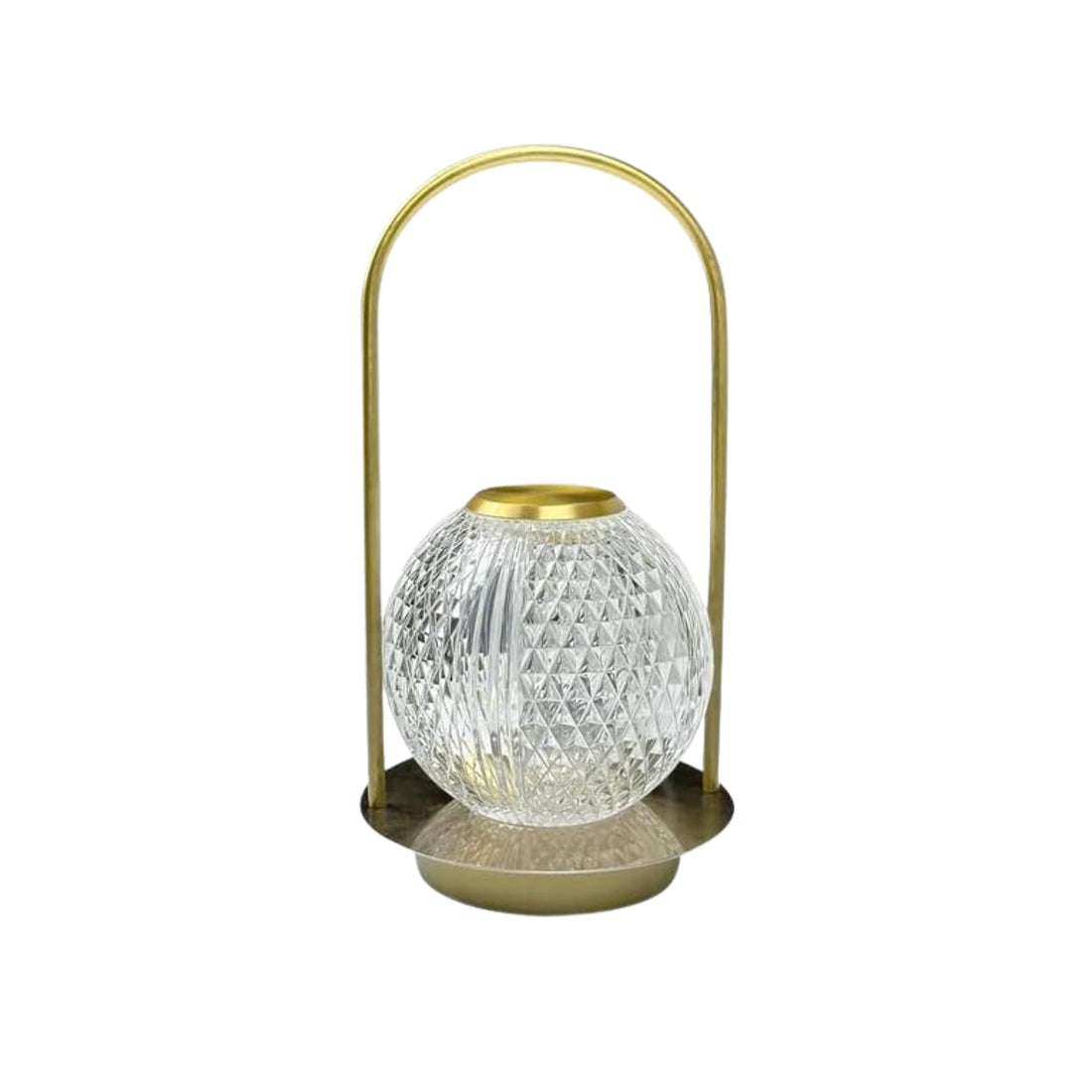 Detailed view of the lamp's golden base and Type-C charging port.