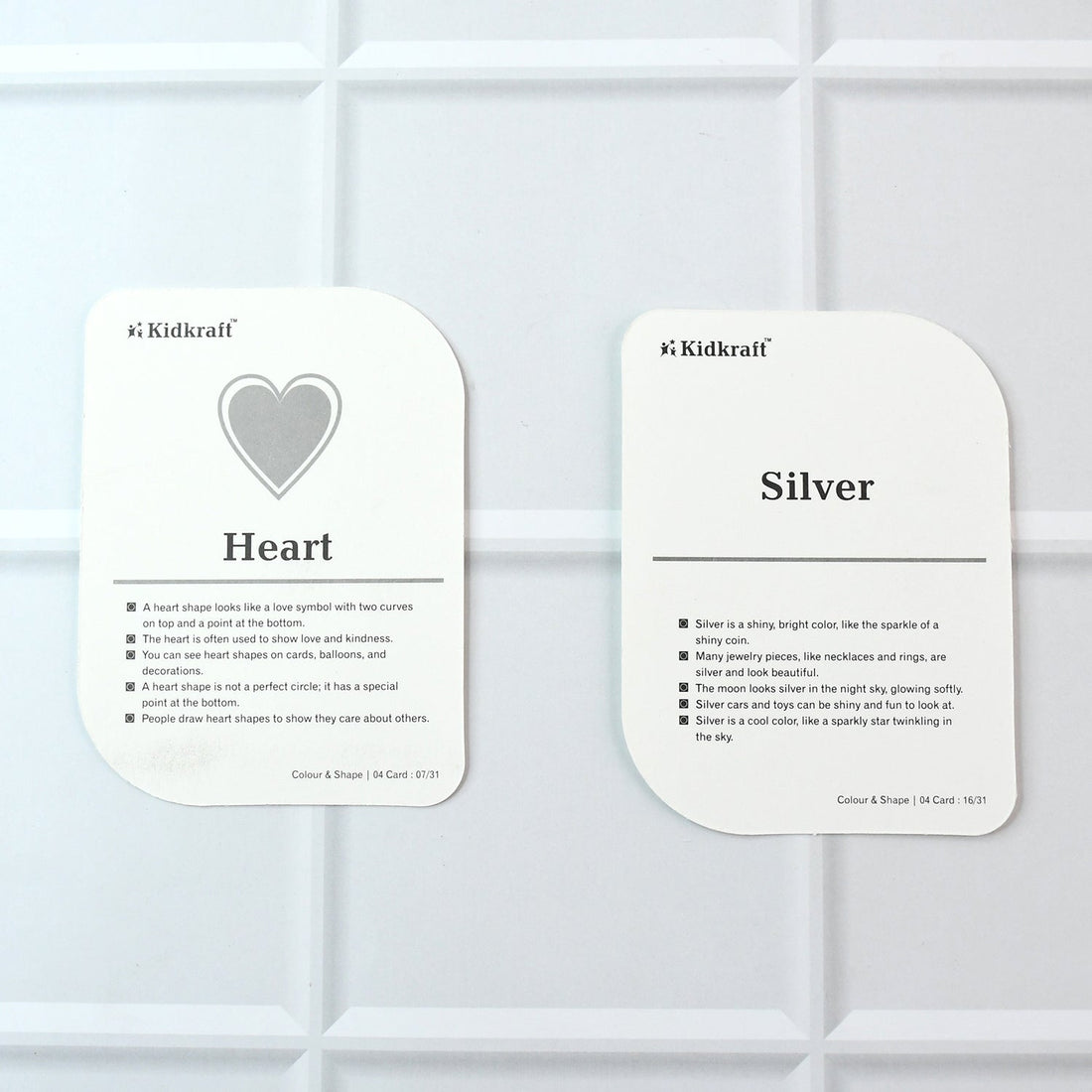 Color and shape themed flashcard collection for early childhood education