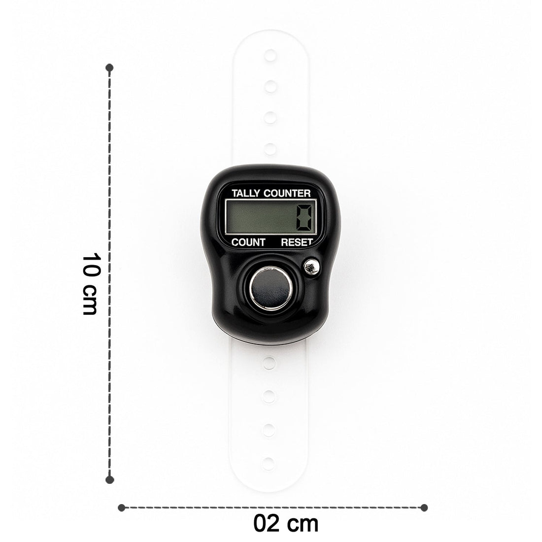 Close-up of digital tally counter's clear LCD display for precise counting