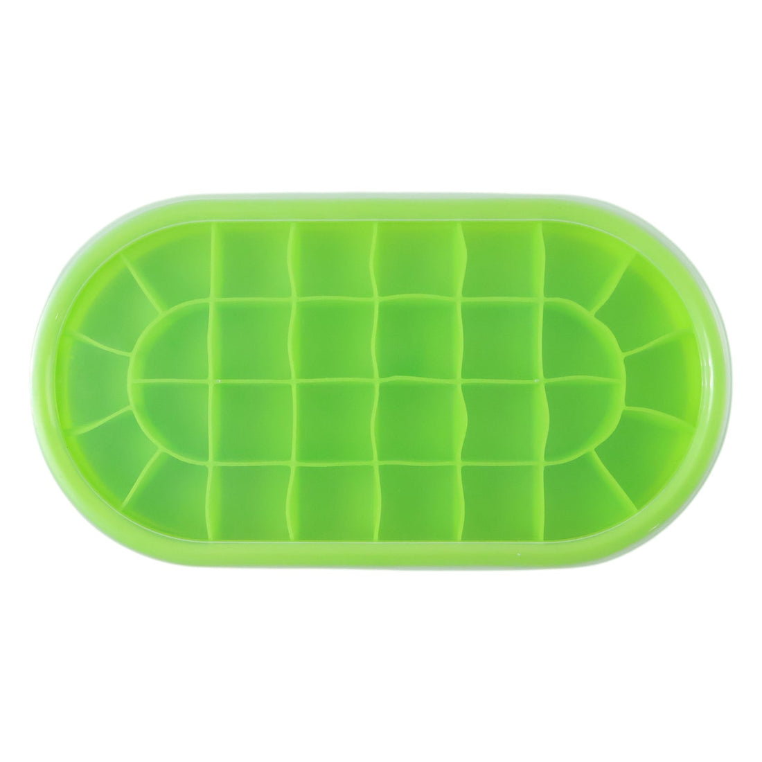 Freezer ice cube tray with oval compartments for home use