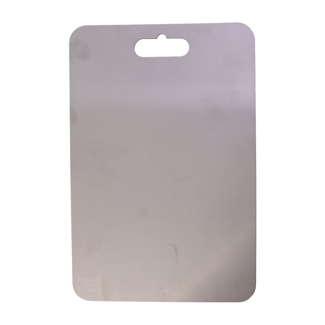 Hygienic stainless steel chopping tray with smooth surface