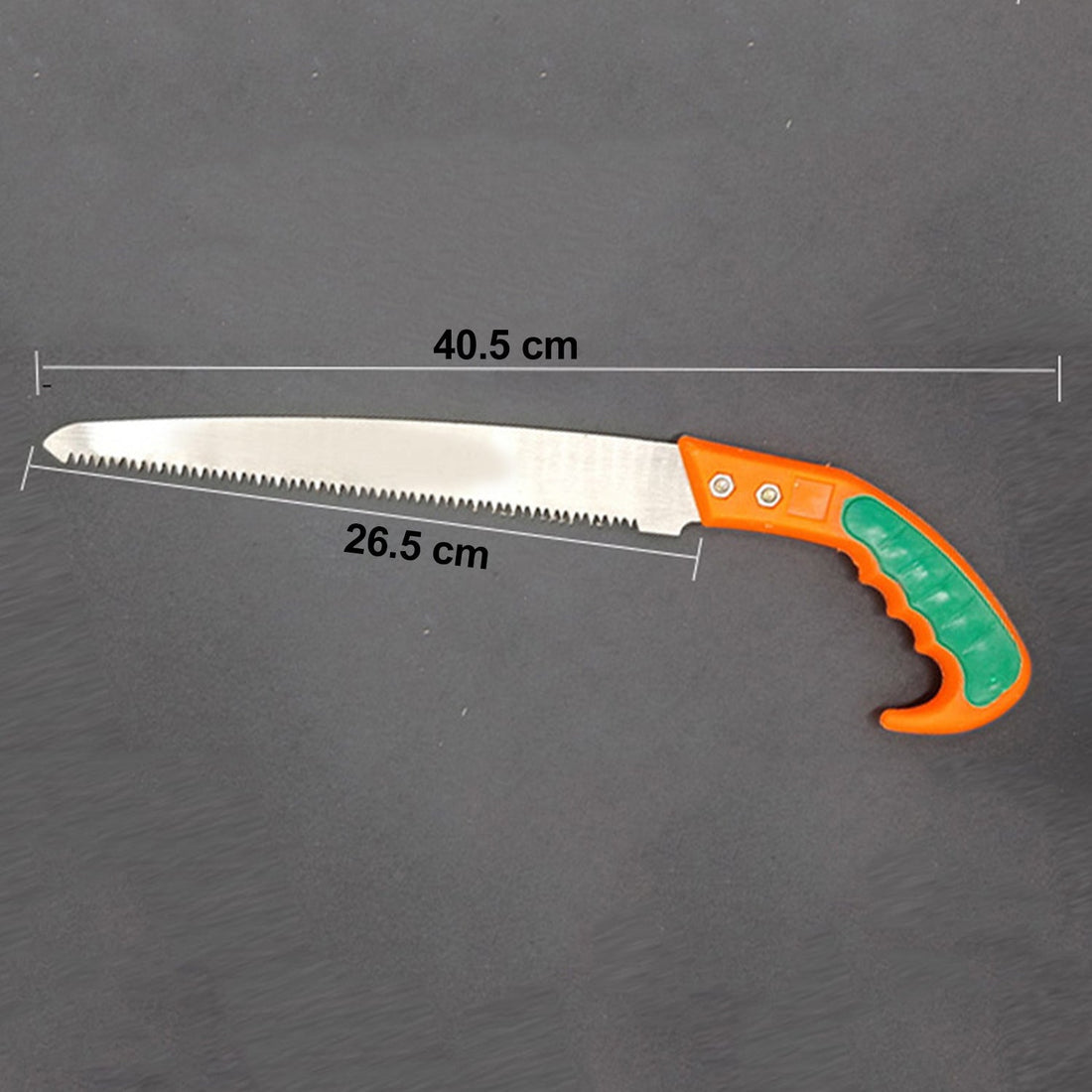 Side profile of the 270mm high-carbon steel tree pruning saw.