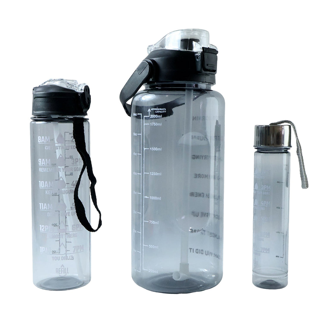 Single reusable water bottle from 3 in 1 multipurpose water bottle set