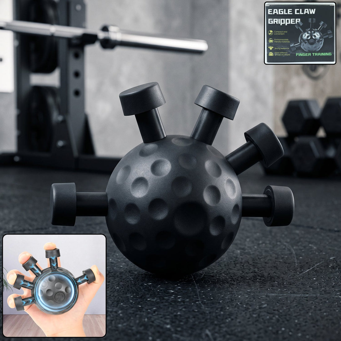 Ergonomic eagle claw design grip strength trainer for finger exercise.