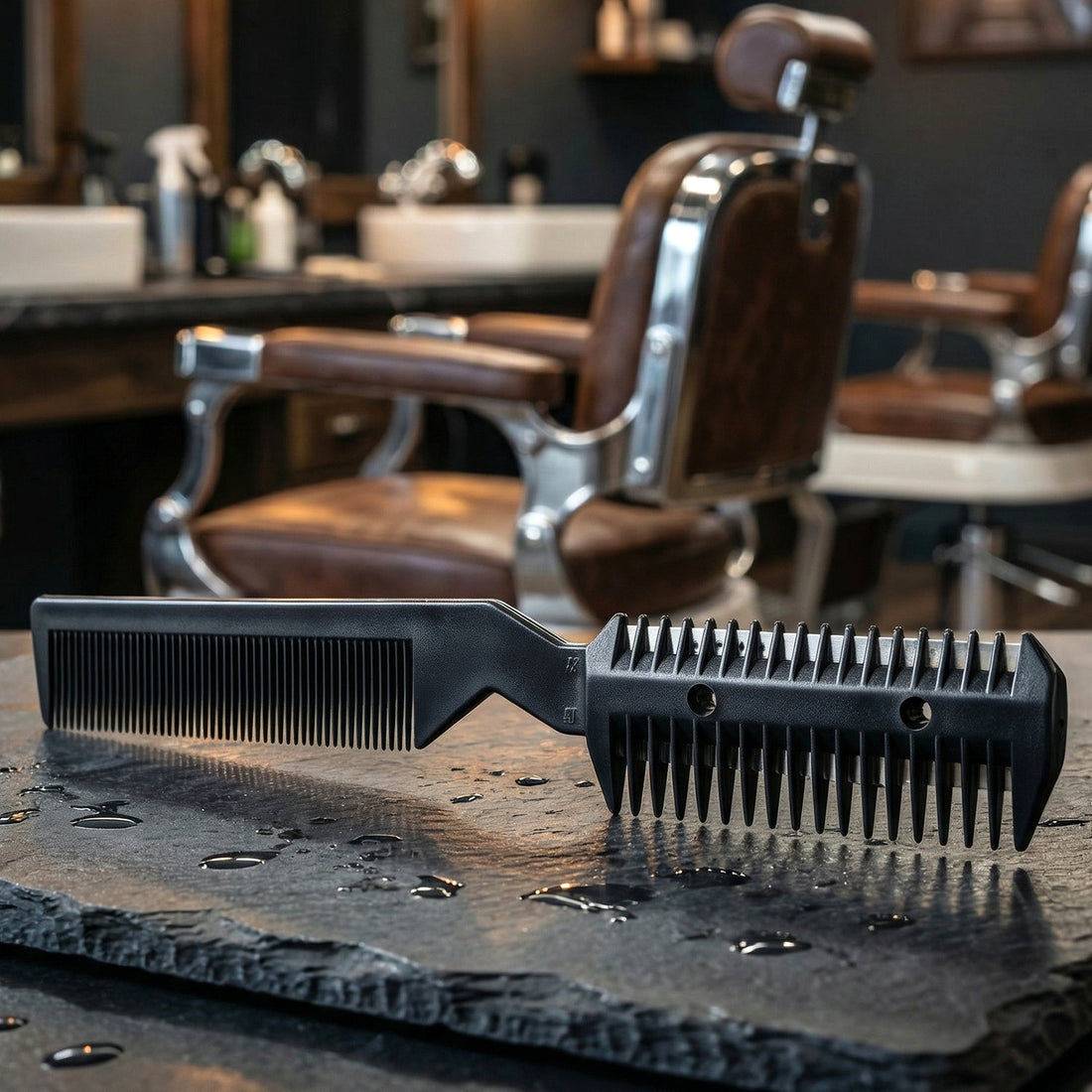 Hair cutting scissors and comb for grooming