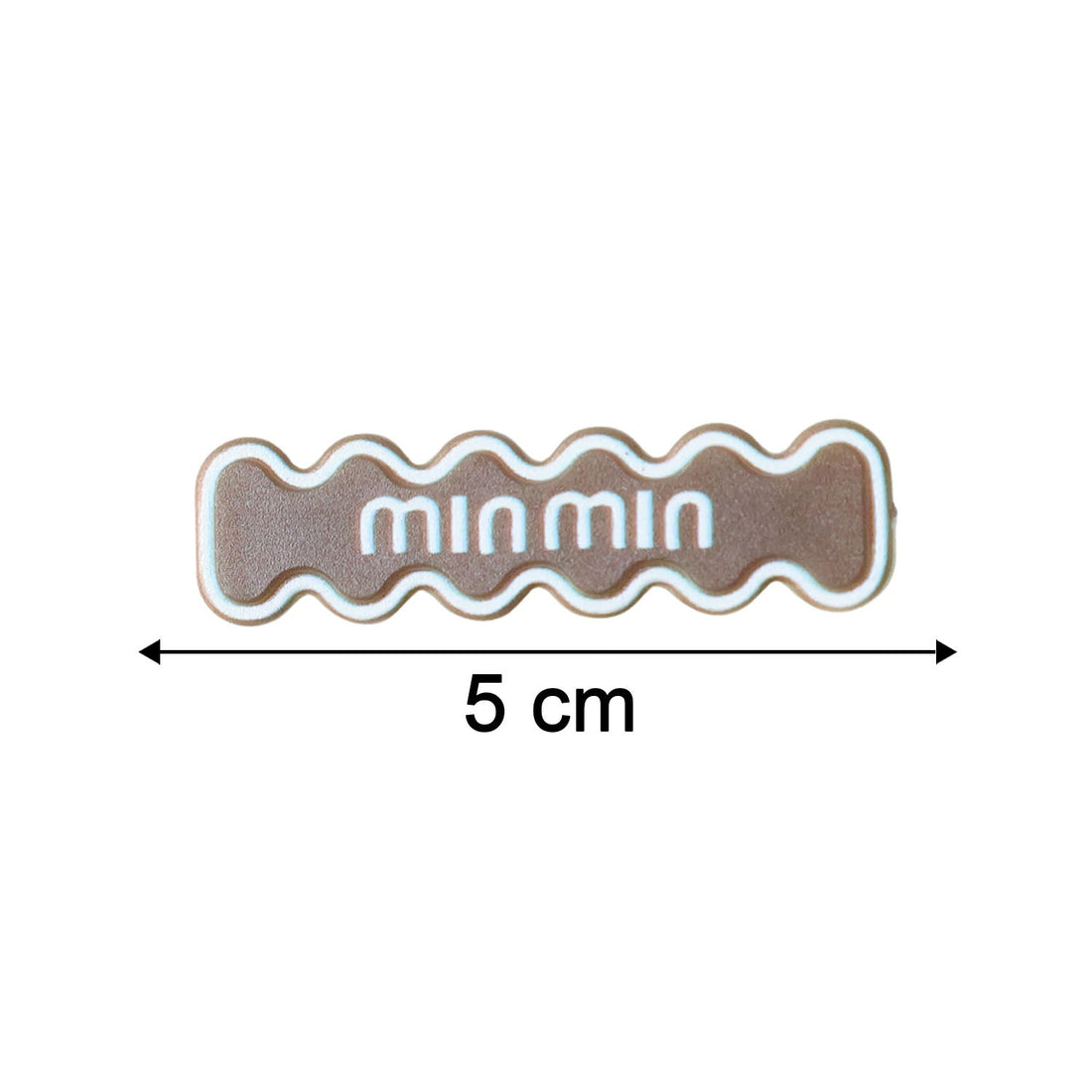 Size illustration of wavy hair clips showing their dimensions